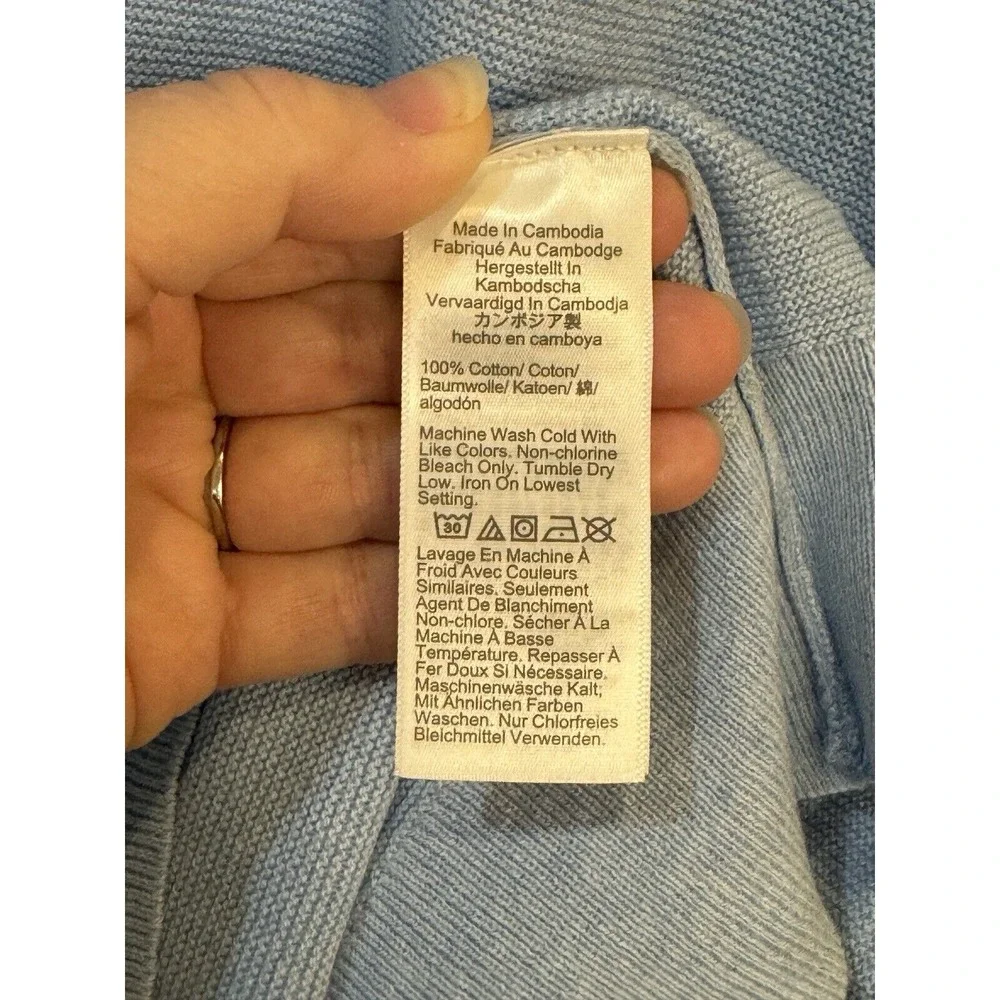 JCREW sweater light blue Size‎  Medium cotton Crew neck Texture